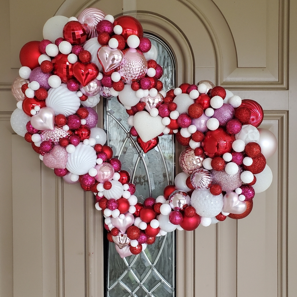 Handmade Custom Heart-Shaped Valentine's Wreath